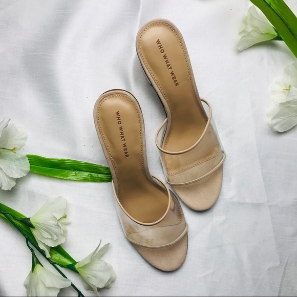 danielle vinyl heeled mules